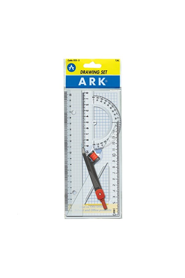 Ark Çizim Seti Cetvel Pergel Gönye Açı Ölçer