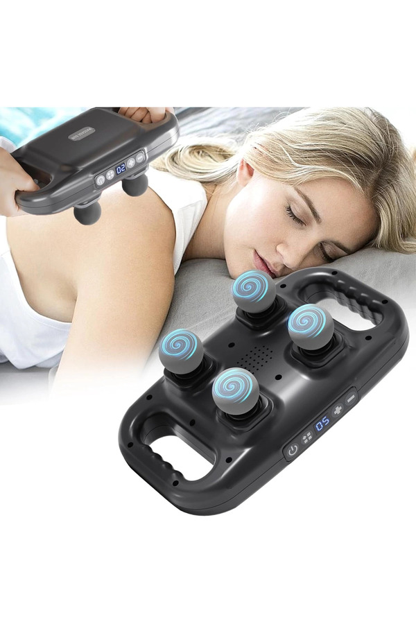 Evi̇mdeyokyok 4 Başlıklı Masaj Sı - Ergonomi̇k Deri̇n Doku Sırt Ve Boyun Masaj Aleti̇ Ağrı Ve Sızı Gi̇deri̇ci̇