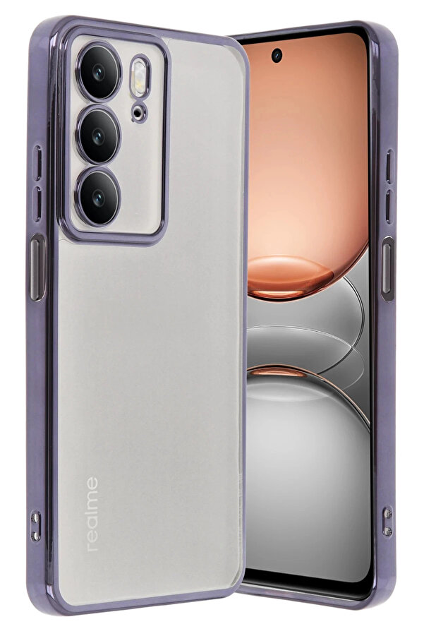 Harmonyaura Realme C75 4G Kılıf Lensli̇ Si̇li̇kon - Mor