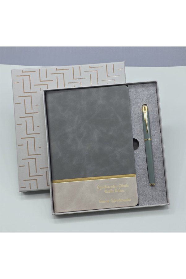 Evi̇mdeyokyok Öğretmenler Gününe Özel Deri̇ Defter Ve Kalem Set