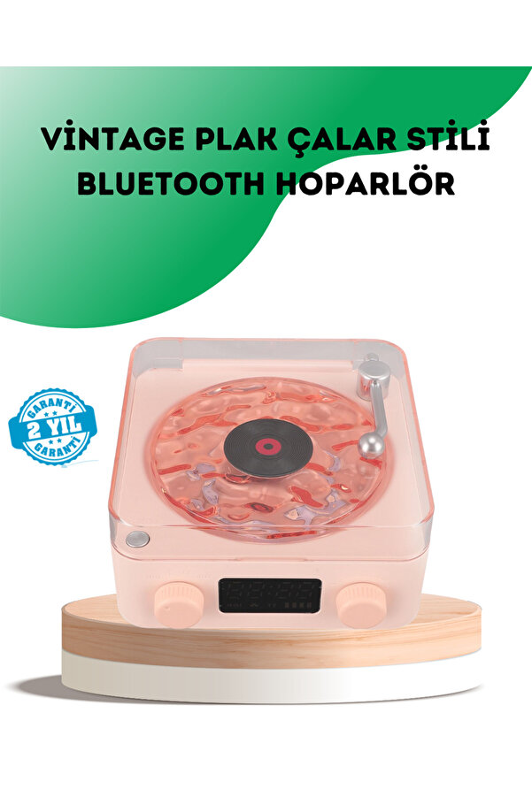 Zero Land Xmpdby Retro Bluetooth Hoparlör – Kri̇stal Ses, Gece Lambası, (01319) Saatli̇ Tasarım