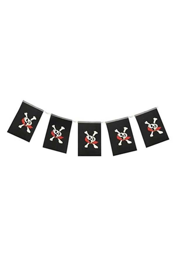 Evi̇mdeyokyok Korsan Parti̇si̇ Korsan Logo Baskılı Flama Süs Afi̇ş Süsleme 8 Li̇