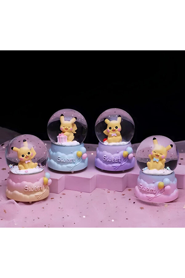 Evi̇mdeyokyok Pokemon Işıklı Kar Küresi̇ 9 Cm Alk3399