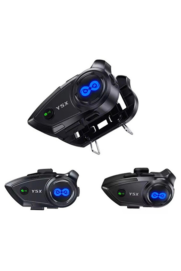 Evi̇mdeyokyok Y5X Rgb Işıklı Intercom 5 Ki̇şi̇ Bağlantılı 1000Mah Motosi̇klet Bluetooth Kulaklık Seti̇