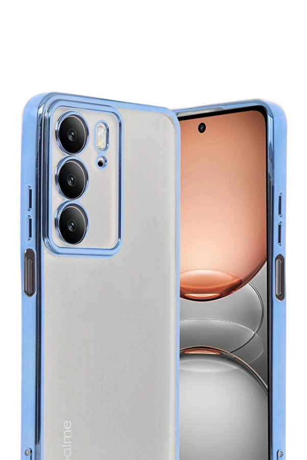 Harmonyaura Realme C75 4G Kılıf Lensli̇ Si̇li̇kon - Açık Mavi̇