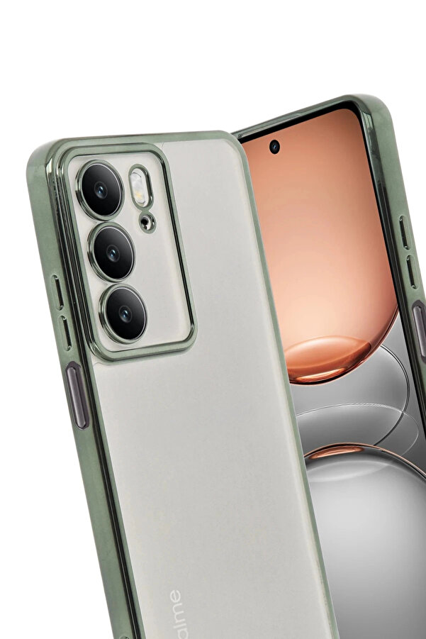 Harmonyaura Realme C75 4G Kılıf Lensli̇ Si̇li̇kon - Yeşi̇l