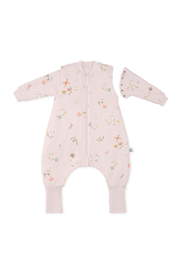 Roosac Kışlık 2.5 Tog Bebek Çocuk Uyku Tulumu Çıkabilen Kollu Modal Pamuk 0-10 Yaş - Farmyard
