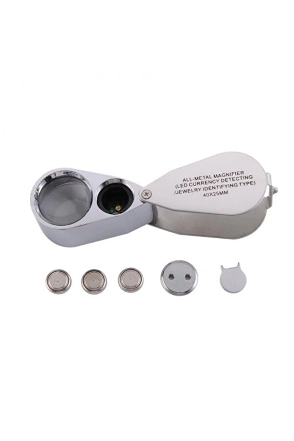 Evi̇mdeyokyok Kontrol, Içi̇n Özel Kutulu Metal Işıklı Lup 40X25