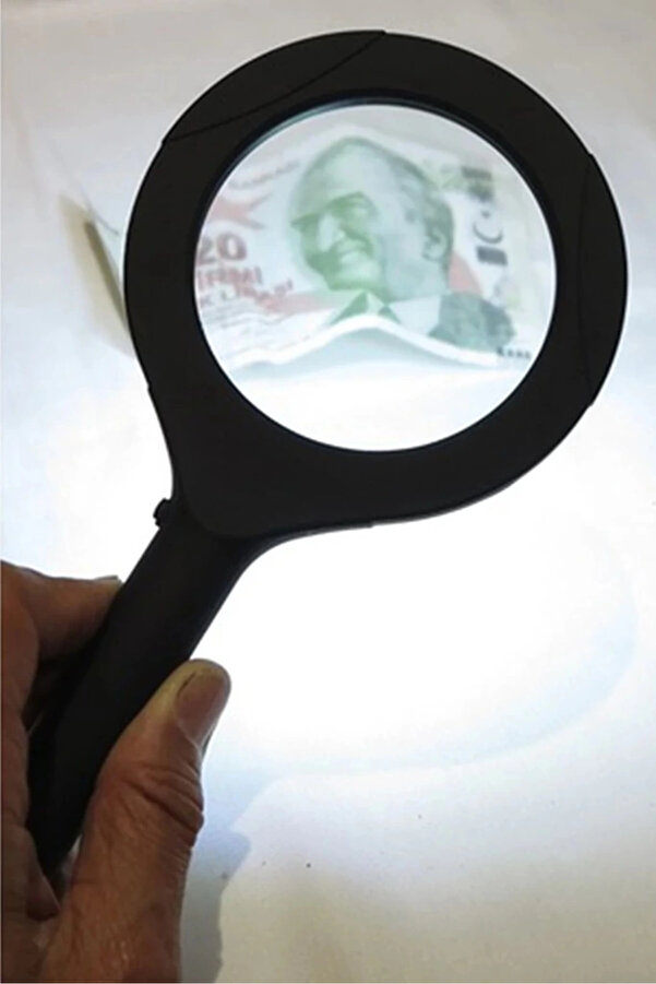 Evi̇mdeyokyok 3 Ledli̇ Işıklı El Büyüteci̇ 250 Lümen Beyaz Işık Büyüteç 3X Zoom Tami̇rci̇ Büyüteç Wt374