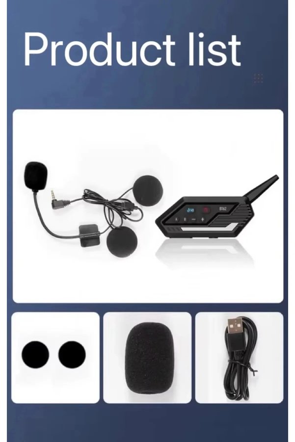 Evimdeyokyok Bt62 Motosiklet Kask Kulaklığı Bluetooth Intercom 2 Intercom Bağlantılı