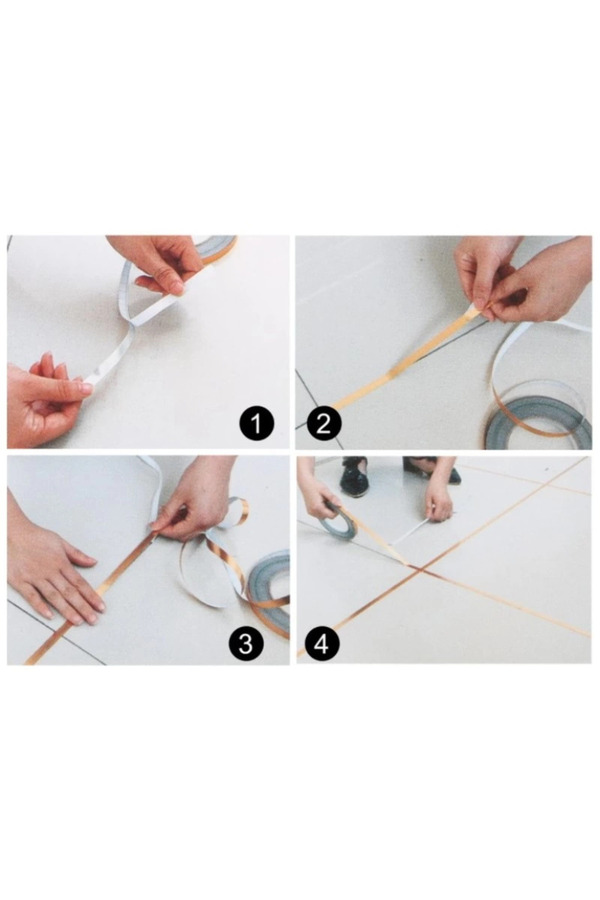 Evi̇mdeyokyok 0.5 Cm 50 Metre Gri̇ Fayans Arası Şeri̇t Bant