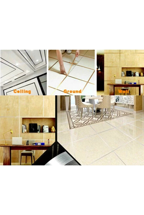 Evi̇mdeyokyok 0.5 Cm 50 Metre Gri̇ Fayans Arası Şeri̇t Bant