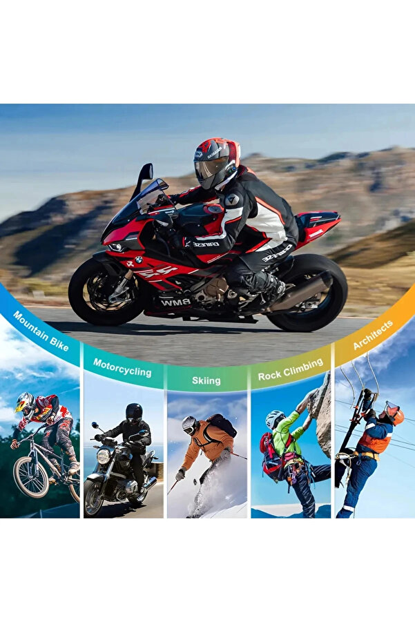 Evimdeyokyok Q28 Motosiklet Kask Bluetooth Kulaklık 1080P Kamera Interkom Kulaklık Su Geçirmez Intercom