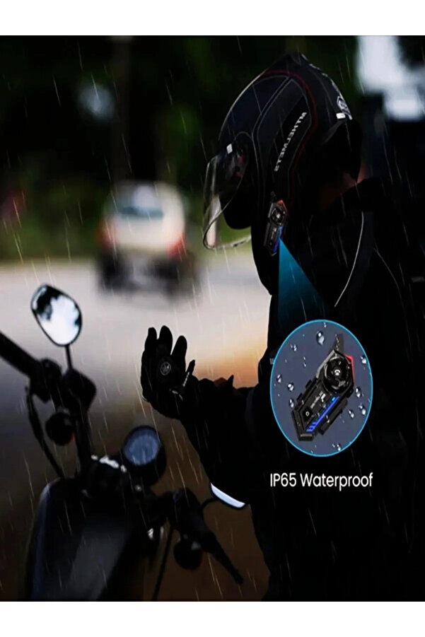 Evimdeyokyok Bt57 Motosiklet Kask Kulaklık Intercom Işıklı Motorsiklet Interkom