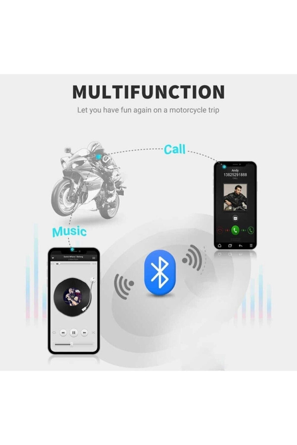 Evimdeyokyok Bt22 Kask Kulaklık Bluetooth Motosiklet Kulaklık 5.0 Bluetooth Interkom Motorsiklet Kulaklık