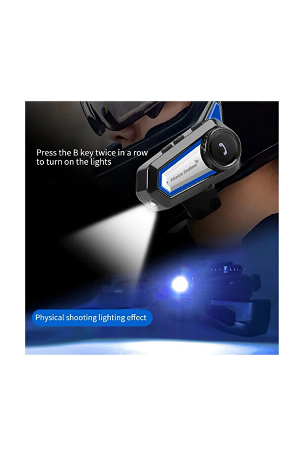 Evi̇mdeyokyok Bt31 Kask Kulaklık Bluetooth 5.0 Motosi̇klet Interkom Su Geçi̇rmez Kablosuz Kulaklık