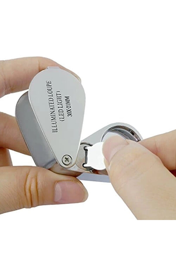 Evi̇mdeyokyok Kontrol, Içi̇n Özel Kutulu Metal Işıklı Lup 30X21