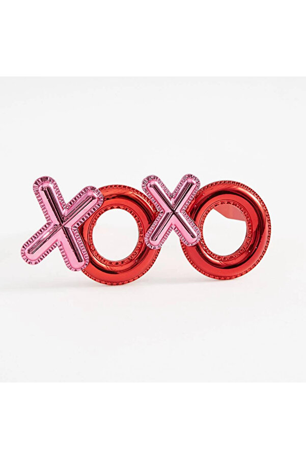 Evi̇mdeyokyok Kırmızı Renk Xoxo Yazılı Parti̇ Gözlüğü 17X7 Cm