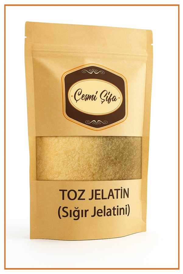 çeşmi şifa Toz Jelatin 100 Gr %100 Saf Yerli Sığır Jelatini 240 Bloom
