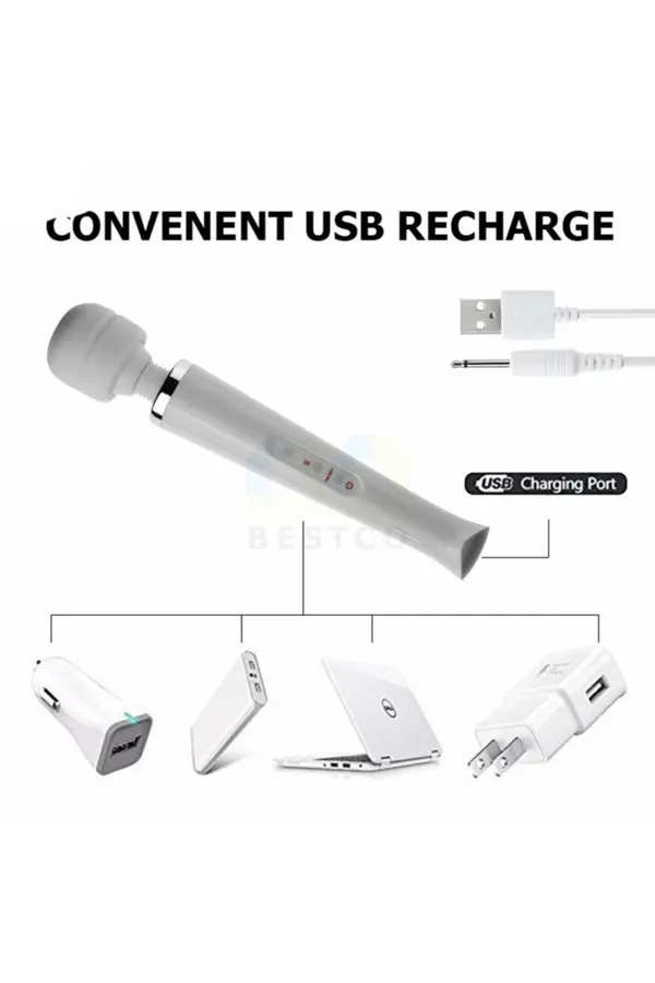 Erox Magi̇c Massager Black Profesyonel 10 Modlu Güçlü Masaj Aleti̇