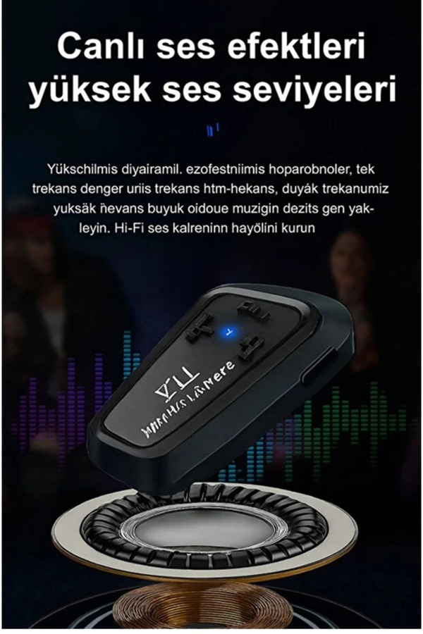 Evimdeyokyok Y11 Bluetooth Kulaklık Mikrofonlu Motosiklet Kulaklığı İntercom Bt 5.3