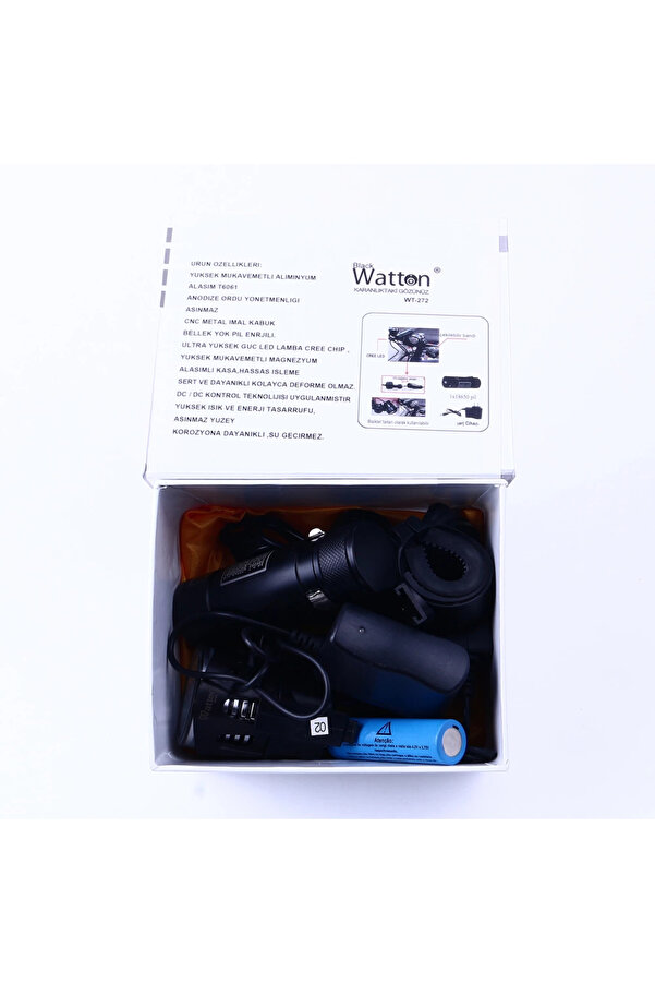 Evi̇mdeyokyok Black Wt-272-Profesyonel Bi̇si̇klet Lambası