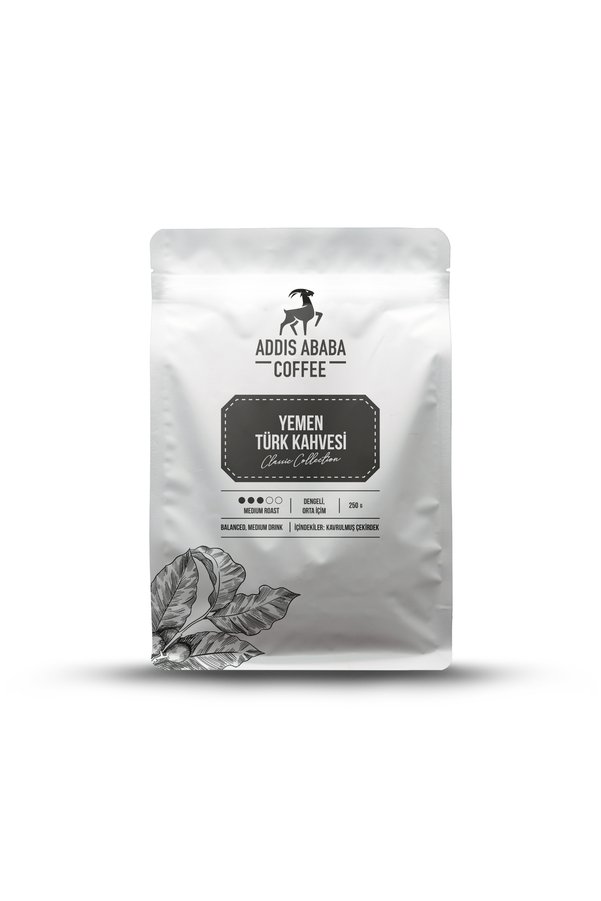 Addis Ababa Coffee Geleneksel - Yemen Türk Kahvesi -Yumuşak İçim - 250 Gr.