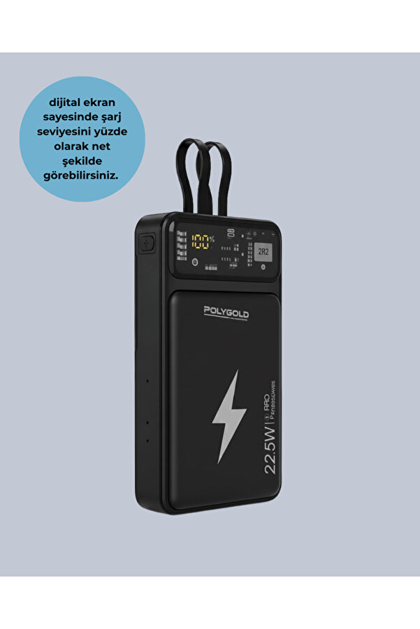 Teknodayım Mobi̇l Powerbank 22.5W Pd Destekli̇ Hızlı Şarj