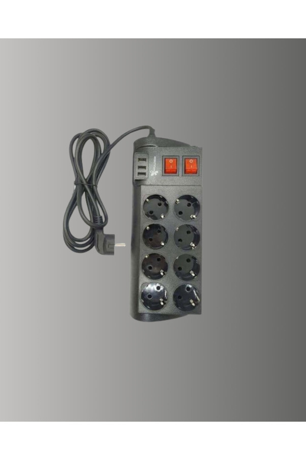 Zero Land Termal Korumalı 8 Pri̇zli̇ 3 Usb’li̇ Uzatma Kablosu
