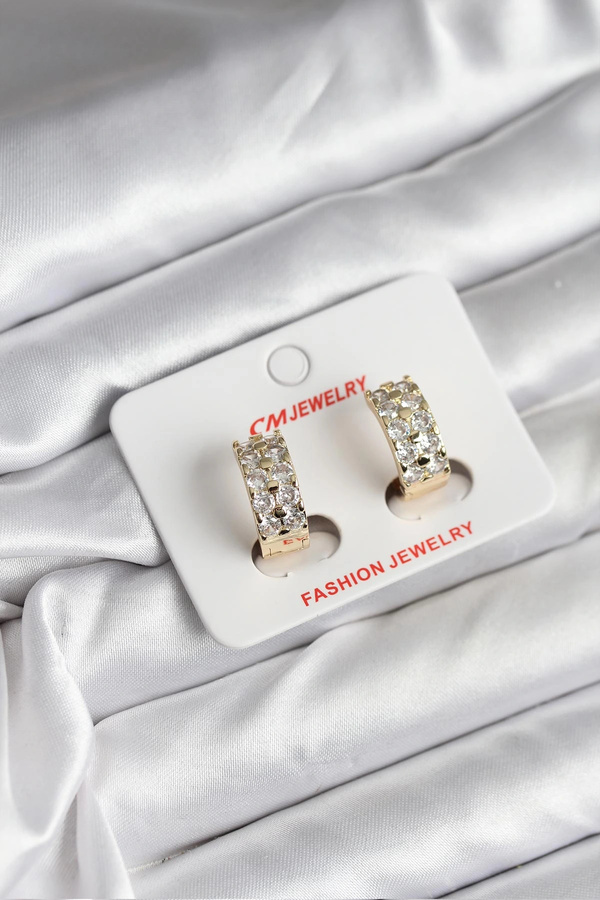 Clari̇ss Harmonyaura 14K Gold Renk Kaplama Zi̇rkon Taşlı Cm Kadın Küpe