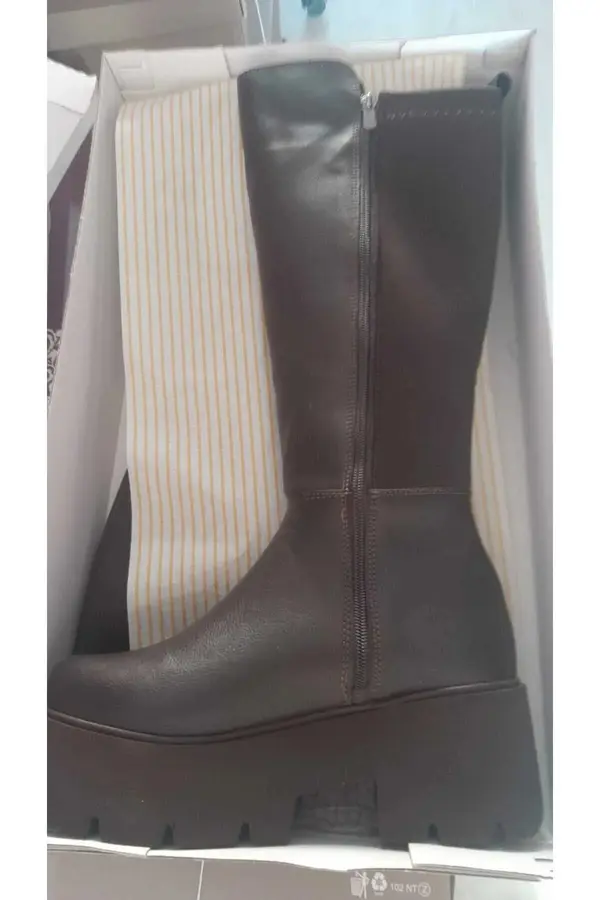 Elvi̇nshoes Kadın Kahve Arkası Esnek Çi̇zme
