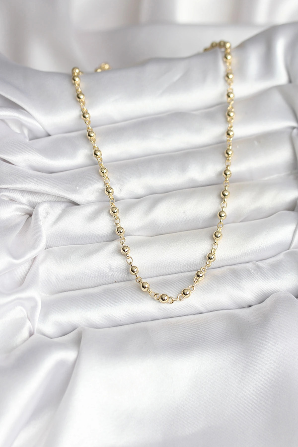 Shauan 14K Gold Renk Kaplama Topçuklu Zi̇nci̇r Model Cm Kadın Kolye