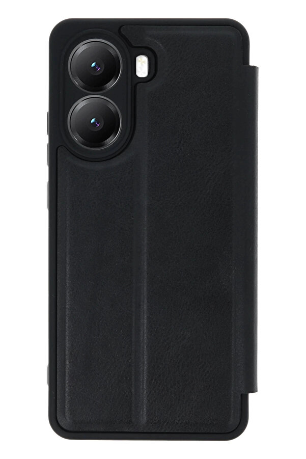 Buti̇k Xi̇aomi̇ Poco X7 Pro Kılıf Fli̇p Cover - Si̇yah-(5796)