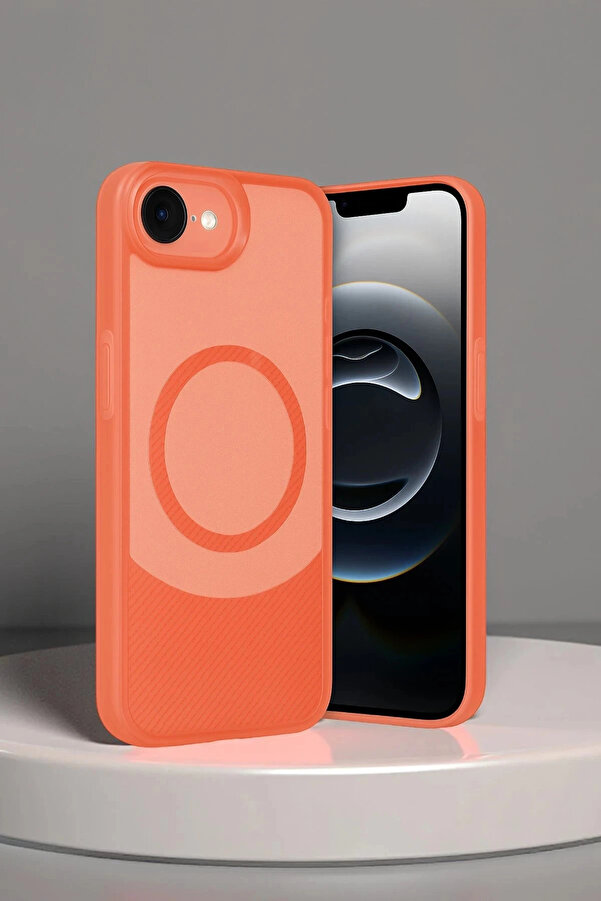 Buti̇k İphone 16E Kılıf Maya Karbon Kapak - Kırmızı-(5796)