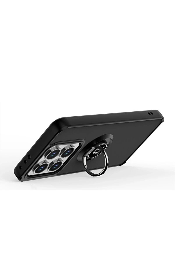 Buti̇k Xi̇aomi̇ Mi̇ 14T Pro Kılıf Montreal Yüzüklü Si̇li̇kon Kapak - Laci̇vert-(5796)