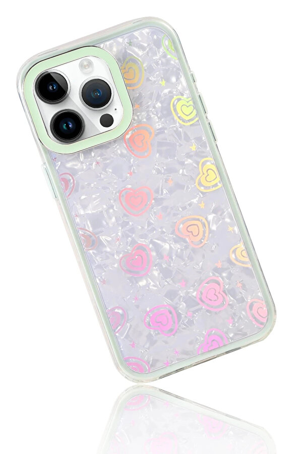 Buti̇k Apple İphone 15 Lumi̇ Desenli̇ Kapak - Mavi̇-(5796)