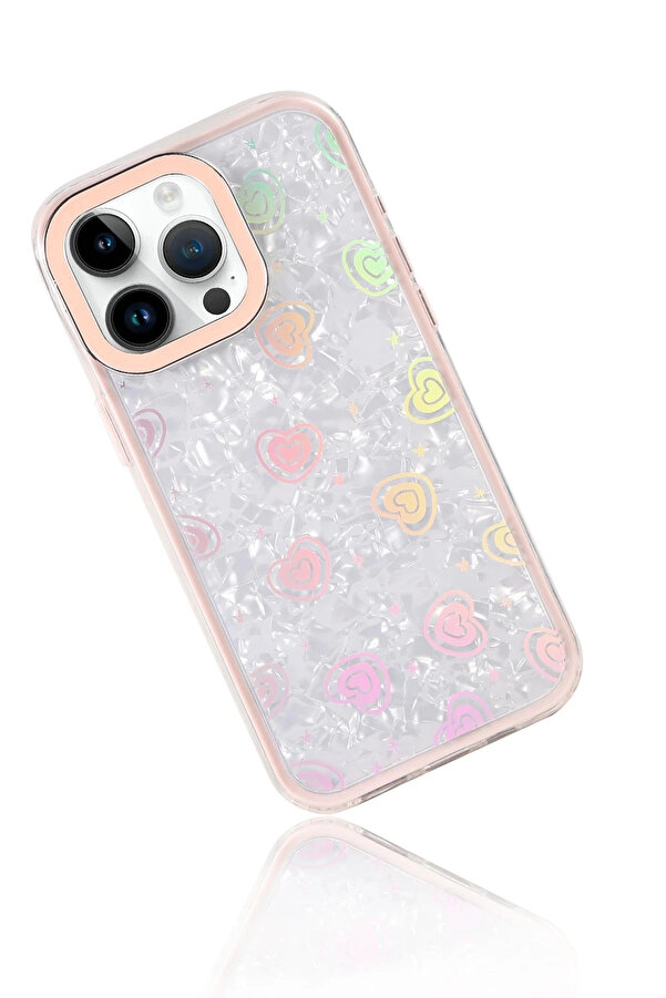 Buti̇k Apple İphone 11 Lumi̇ Desenli̇ Kapak - Pembe-(5796)