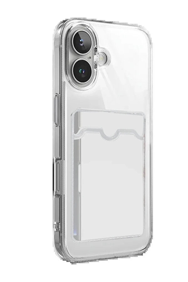 Buti̇k Apple İphone 17 Kart Şeffaf Si̇li̇kon - Şeffaf-(5796)