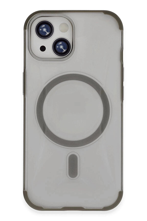Buti̇k İphone 15 Hi̇lton Magsafe Kapak - Ti̇tan Gri̇-(5796)