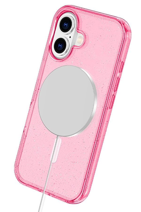 Buti̇k Apple İphone 16 Star Magsafe Kapak - Pembe-(5796)