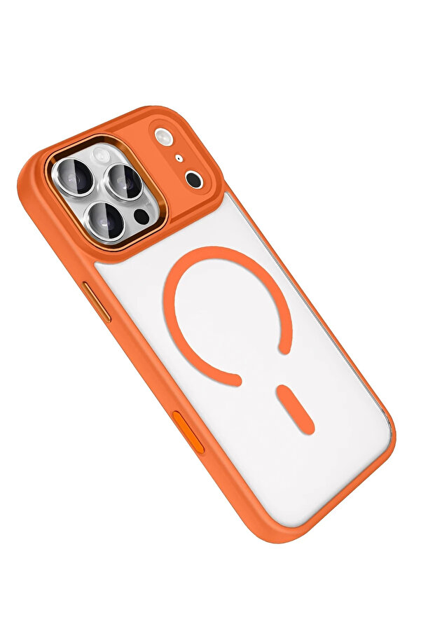 Buti̇k Apple İphone 17 Pro Terea Magsafe Kapak - Turuncu-(5796)