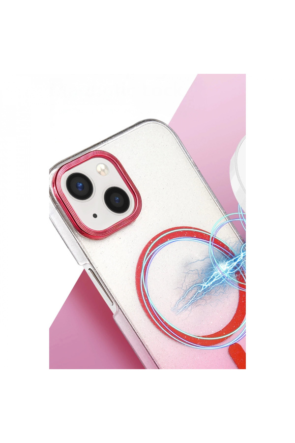 Buti̇k Harmonyaura Apple İphone 15 Plus Glossy Magsafe Kapak - Pembe