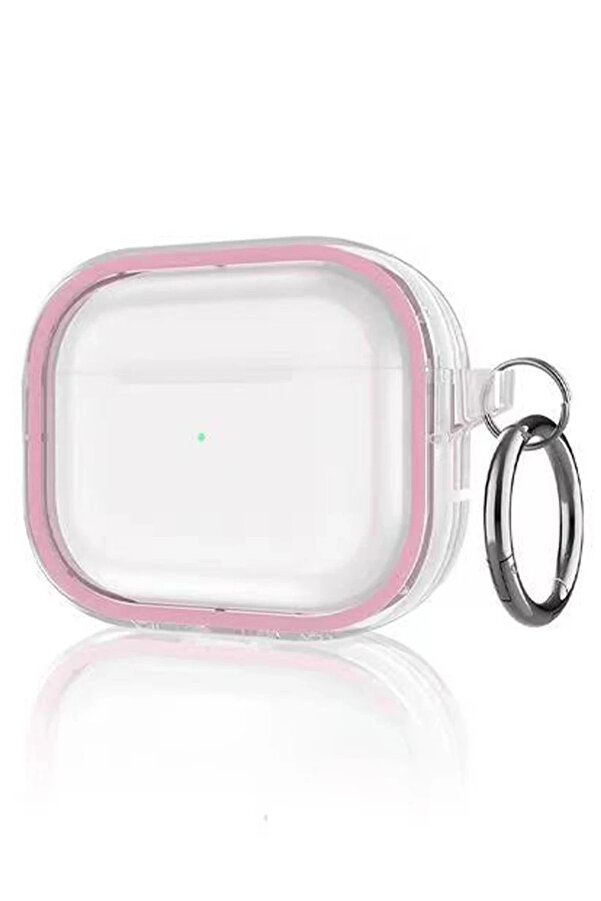 Buti̇k Ai̇rpods Pro 2 (2.Nesi̇l) Shi̇ny Şeffaf Kılıf - Pembe-(5796)