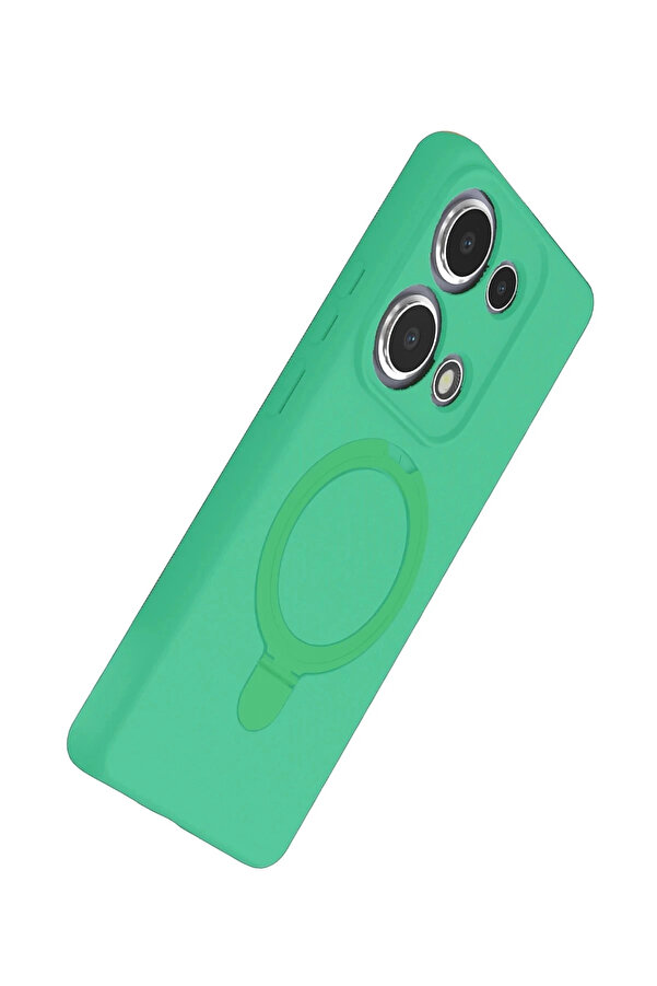 Buti̇k Xi̇aomi̇ Redmi̇ Note 13 Pro 4G Regal Magsafe Standlı Kapak - Yeşi̇l-(5796)