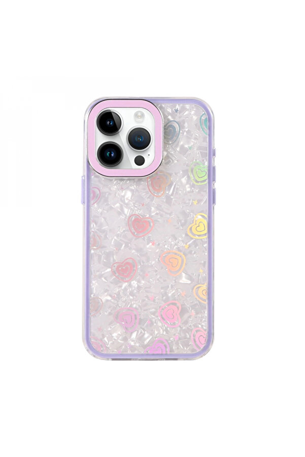 Ardan Home Apple İphone 15 Lumi̇ Desenli̇ Kapak - Mor
