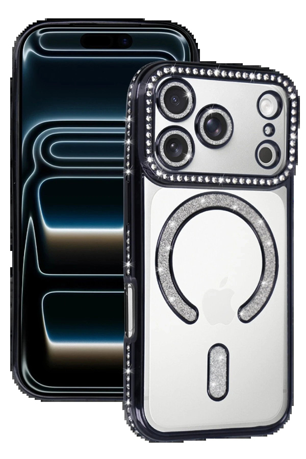 Buti̇k Apple İphone 17 Pro Max Joke Si̇mli̇ Magneti̇csafe Kılıf - Si̇yah-(5796)