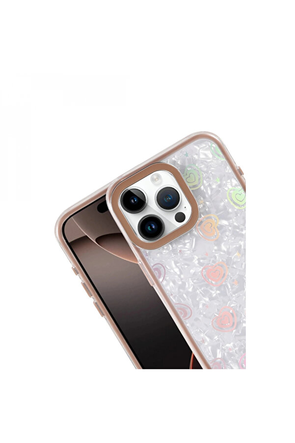 Buti̇k Harmonyaura Apple İphone 14 Lumi̇ Desenli̇ Kapak - Çöl Ti̇tanyum
