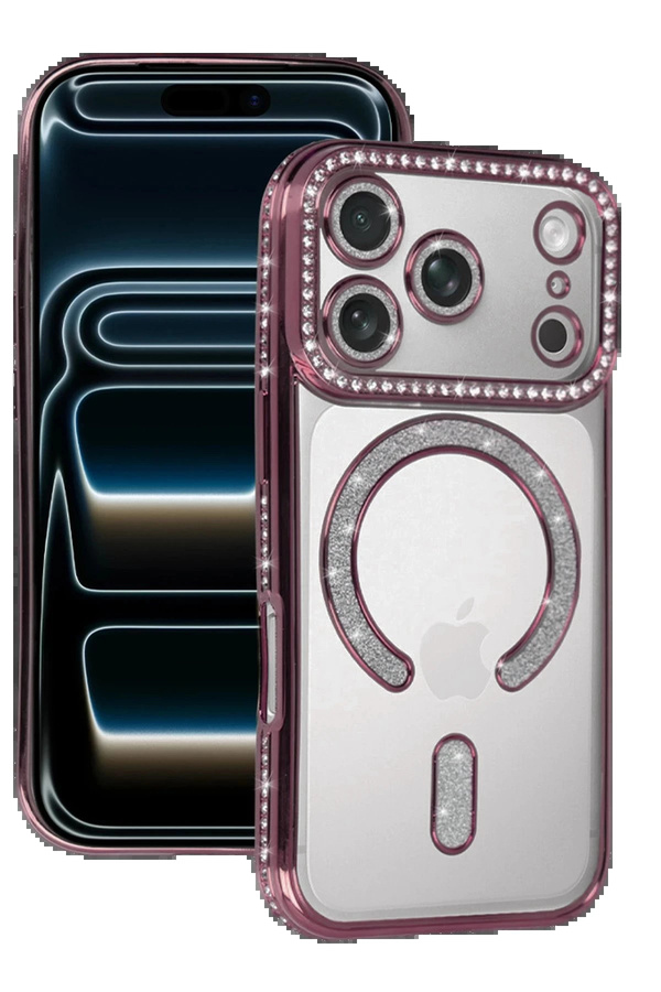 Buti̇k Apple İphone 17 Pro Max Joke Si̇mli̇ Magneti̇csafe Kılıf - Pembe-(5796)