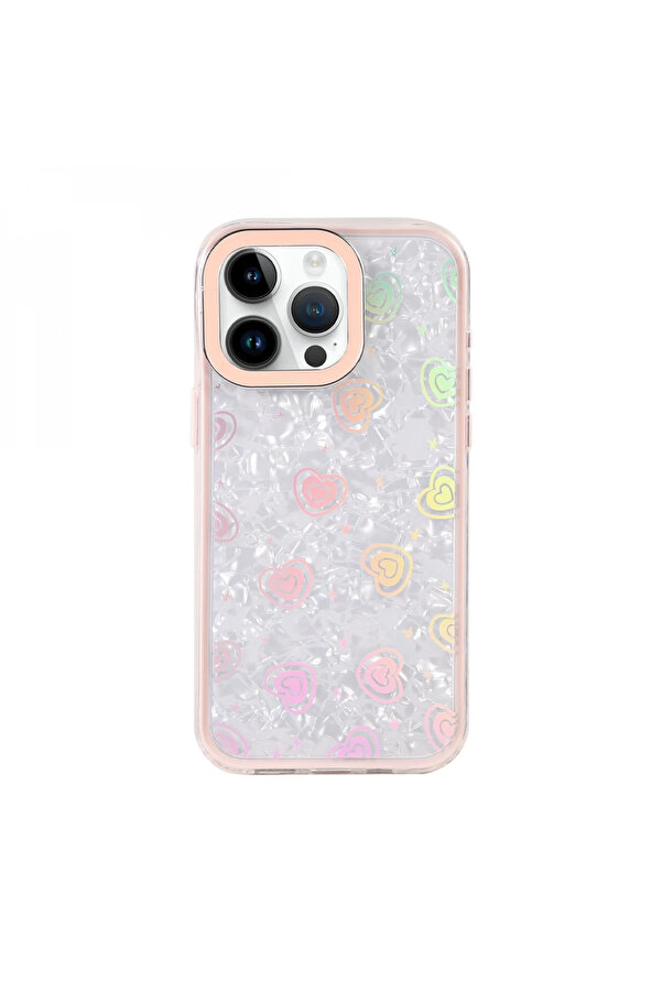 Buti̇k Apple İphone 16 Pro Lumi̇ Desenli̇ Kapak - Pembe-(5796)
