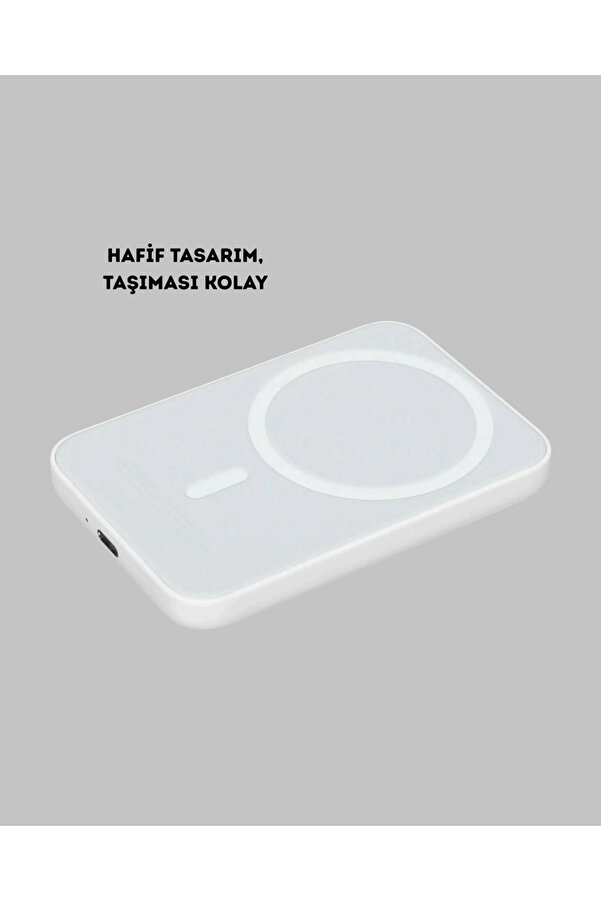 Buti̇k Manyeti̇k Kablosuz Powerbank – İphone 12/13/14/15 Uyumlu Hızlı Şarjlı Ultra Hafi̇f